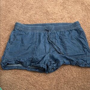 dip Blue Jean Shorts Elastic Waist